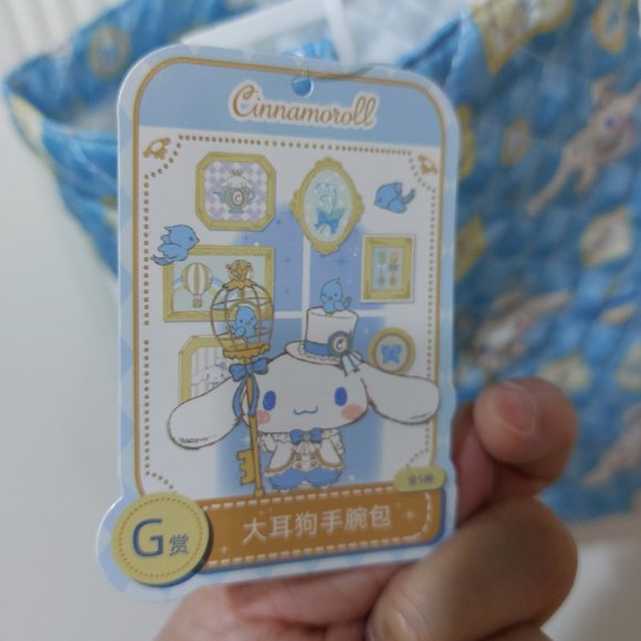 Super Cute Sanrio Blue Sanrio Cinnamoroll Over The Wrist One Handle Bag - Picture 5 of 7